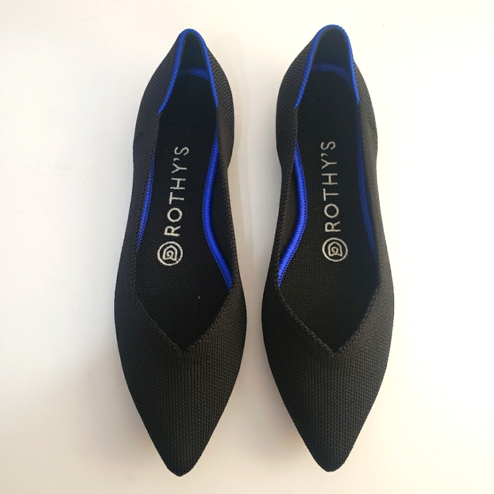 Rothy's black pointed toe flats